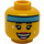 LEGO Yellow Dance Instructor Minifigure Head (Recessed Solid Stud) (3626 / 32745)