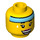 LEGO Yellow Dance Instructor Minifigure Head (Recessed Solid Stud) (3626 / 32745)