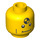 LEGO Gelb Demolition Dummy Kopf (Sicherheitsbolzen) (3626 / 88014)