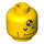 LEGO Jaune Demolition Dummy Tête (Clou de sécurité) (3626 / 88014)