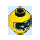 LEGO Yellow Digi Lloyd Head (Recessed Solid Stud) (3626)