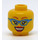 LEGO Yellow Diner Waitress Head (Recessed Solid Stud) (3626 / 14625)
