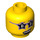 LEGO Geel Disco Diva Minifigure Hoofd (Veiligheids Stud) (3626 / 19143)