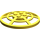 LEGO Jaune Dish 6 x 6 Webbed (Support carré en dessous) (4285 / 30234)