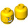 LEGO Gelb Diver Kopf (Einbau-Vollbolzen) (3626 / 90945)