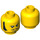 LEGO Gelb Doctor Rodney Rathbone Kopf (Einbau-Vollbolzen) (3626 / 10746)
