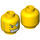 LEGO Gelb Dollar Bill Kopf (Sicherheitsbolzen) (3626 / 86703)
