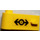 LEGO Geel Deur 1 x 3 x 1 Links met Zwart Trein logo Sticker (3822)