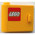 LEGO Yellow Door 1 x 3 x 2 Left with Lego Logo Sticker with Solid Hinge (3189)