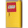LEGO Yellow Door 1 x 3 x 4 Right with LEGO Logo Sticker with Hollow Hinge (58380)