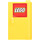 LEGO Jaune Porte 1 x 3 x 4 Droite avec LEGO logo Autocollant avec charnière creuse (58380)