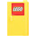 LEGO Giallo Porta 1 x 3 x 4 Destra con LEGO logo Adesivo con cerniera cava (58380)