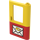 LEGO Jaune Porte 1 x 4 x 5 Train Droite avec Postal klaxon Autocollant (4182 / 42819)