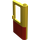 LEGO Jaune Porte 1 x 4 x 5 Train Droite avec rouge Bas Demi (4182)