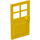 LEGO Gelb Tür 1 x 4 x 6 mit 4 Panes und Stud Griff (60623)