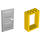LEGO Gelb Tür 2 x 4 x 5 Rahmen mit Weiß Tür