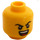 LEGO Gul Dobbelt Sided Hoved med Smile og Hævet Eyebrows (Forsænket solid knops) (3626 / 100972)