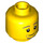 LEGO Yellow Dr. Barnaby Wylde Minifigure Head (Recessed Solid Stud) (3626 / 98832)