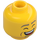 LEGO Yellow Dr. Barnaby Wylde Minifigure Head (Recessed Solid Stud) (3626 / 98832)