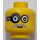 LEGO Gelb Dr. Brains Kopf (Sicherheitsnoppe) (3626 / 64882)