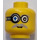 LEGO Yellow Dr. Brains Head (Safety Stud) (3626 / 64882)