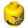 LEGO Yellow Dragon Wizard Head (Recessed Solid Stud) (14354 / 16649)