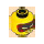 LEGO Yellow Dragons Rising Kai head (Recessed Solid Stud) (3274 / 102833)