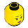 LEGO Yellow Dual Sided Female Head with Black Eyebrows, Pink Lips / Sunglasses (Recessed Solid Stud) (3626 / 20068)