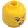 LEGO Amarillo Dual-Sided Mujer Cabeza con Feckles y Lopsided Smirk / Winking Cara (Espiga sólida hueca) (3626 / 38300)