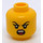 LEGO Jaune Double Face Femelle avec Noir Eyebrows, Rose Lips / Roaring (Montant solide encastré) (3626)