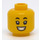 LEGO Gul Dobbeltsidet Pige Hoved med Bred Grin / Bred Open Mund (Forsænket solid knops) (3626 / 69191)