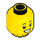 LEGO Yellow Dual Sided Girl Head with Wide Grin / Wide Open Mouth (Recessed Solid Stud) (3626 / 69191)