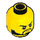 LEGO Yellow Dual Sided Head with Black Beard, Black Eyebrows (Recessed Solid Stud) (3626 / 34562)