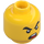 LEGO Yellow Dual Sided Head with Open Mouth and Winking / Angry Expression (Safety Stud) (3274 / 105638)