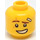 LEGO Amarillo Doble cara Kai Cabeza con Scar y Bandage Strip (Espiga sólida hueca) (3626 / 33812)