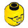 LEGO Yellow Dual Sided Male Head with Glasses and Wide Open Smile / Closed Eyes (Recessed Solid Stud) (3626 / 83829)