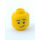 LEGO Gul Dual-Sided Hankøn Hoved med Scared Ansigt / Lopsided Smile (Forsænket solid knops) (3626 / 32729)