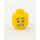 LEGO Amarillo Dual-Sided Hombre Cabeza con Scared Cara / Lopsided Smile (Espiga sólida hueca) (3626 / 32729)