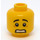 LEGO Gul Dual-Sided Hankøn Hoved med Scared Ansigt / Lopsided Smile (Forsænket solid knops) (3626 / 32729)