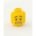 LEGO Geel Dual-Sided Male Hoofd met Scared Gezicht / Lopsided Smile (Verzonken Solid Stud) (3626 / 32729)