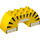 LEGO Yellow Duplo Arch Brick 2 x 6 x 2 Curved with Tiger feet (11197 / 43506)