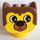 LEGO Geel Duplo Bear Hoofd, Barnaby Bear