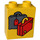LEGO Yellow Duplo Brick 1 x 2 x 2 with 1 Gray and 1 Red Suitcase without Bottom Tube (4066)