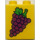 LEGO Yellow Duplo Brick 1 x 2 x 2 with Purple Grapes without Bottom Tube (4066)