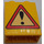 LEGO Jaune Duplo Brique 1 x 2 x 2 avec Warning Road Sign sans tube à l&#039;intérieur (4066)