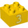 LEGO Jaune Duplo Brique 2 x 2 avec &quot;3&quot; (3437 / 66027)