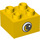 LEGO Yellow Duplo Brick 2 x 2 with Eye (3437)