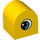 LEGO Yellow Duplo Brick 2 x 2 x 2 with Curved Top with Eye with White and Medium Azure (Both Sides) (3664 / 29762)