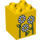 LEGO Yellow Duplo Brick 2 x 2 x 2 with Daisys (25187 / 31110)