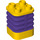 LEGO Duplo Yellow Brick 2 x 2 x 2 with Dark Purple Flex (35110)